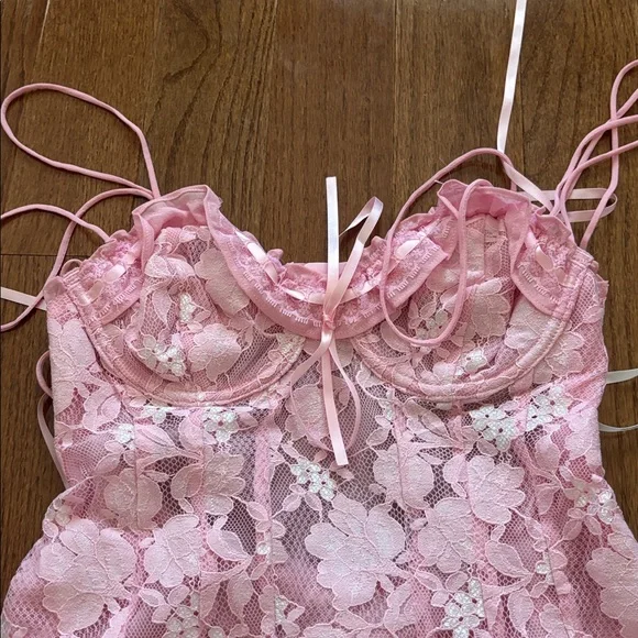 NWT For Love and Lemons Kate dress pink - small - Picture 5 of 10